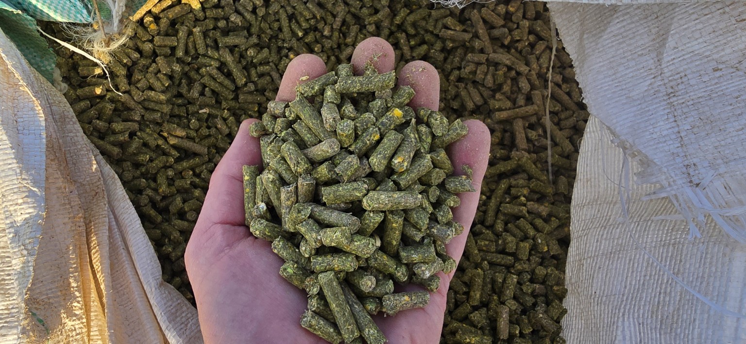 Good Hope Feeds pellets in an open bulk bag